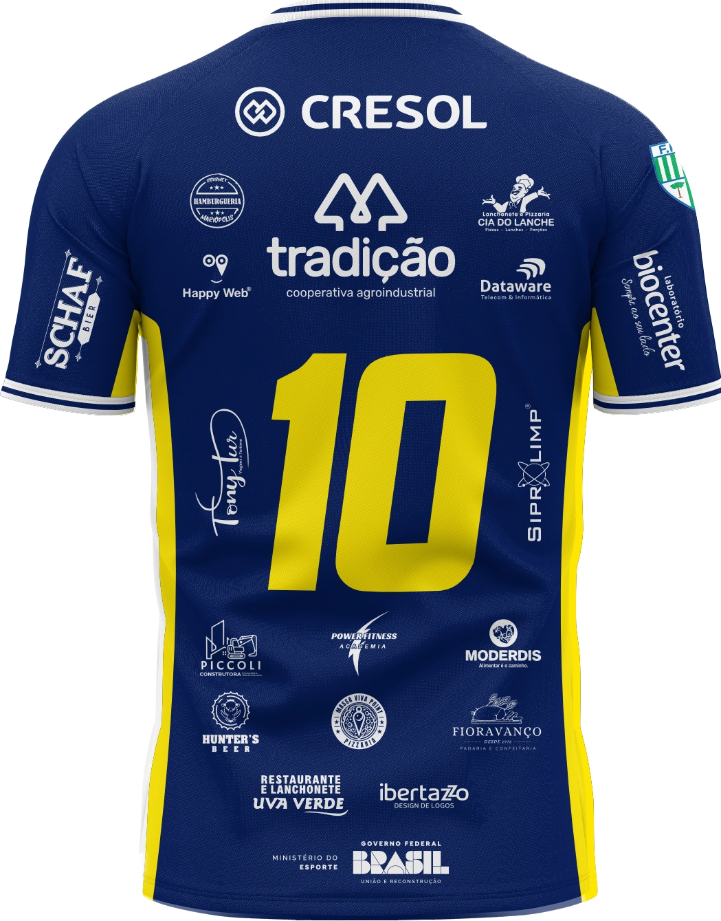 Camiseta AAEMA Azul - Atrás